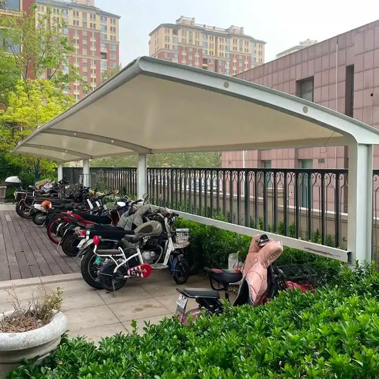 白山膜结构电动车棚