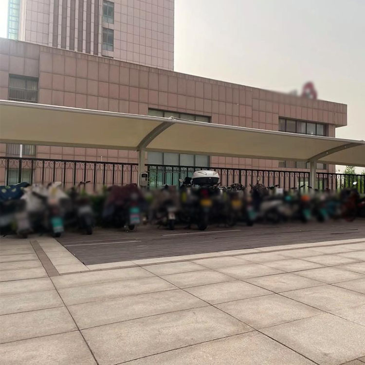 白山膜结构电动车棚